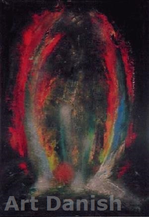 Danish art Green Love 3 oilpainting